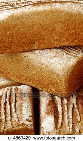 Stock Image - Wholemeal Tin loaves. Fotosearch