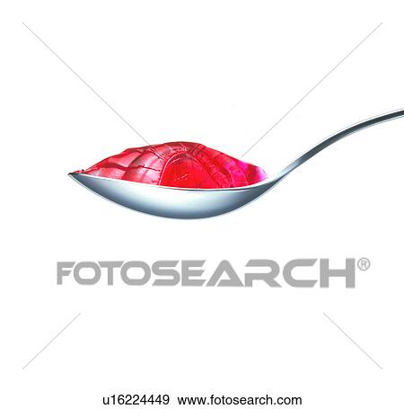 Jelly on spoon View Large Photo Image Stock Photo - Jelly on spoon. Fotosearch