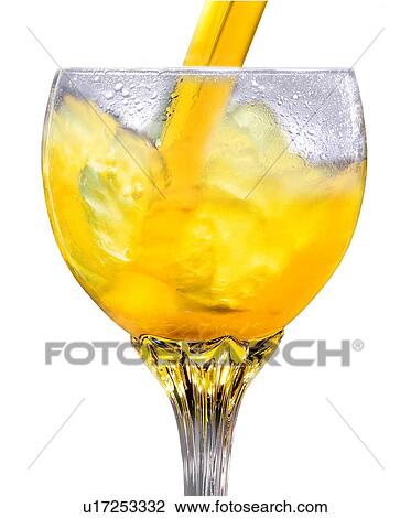 Stock Image - Orange juice -pouring. Fotosearch
