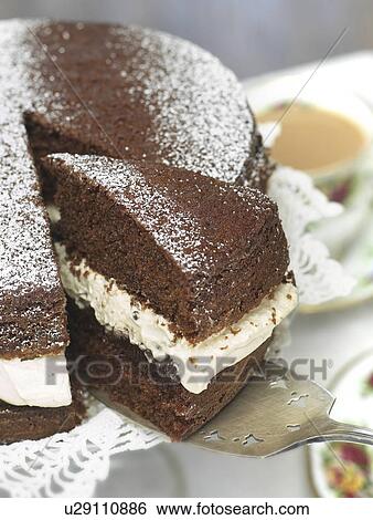 Stock Photograph - Malted Chocolate Cake. Fotosearch