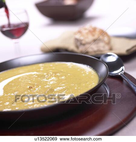 Pumpkin Soup View Large Photo Image Stock Photo - Pumpkin Soup. Fotosearch