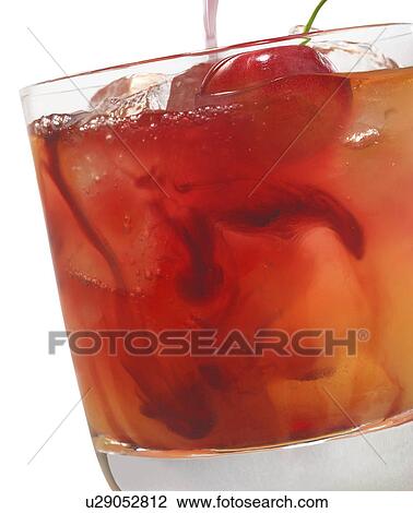 Stock Image - Raspberry Sunset Cocktail. Fotosearch