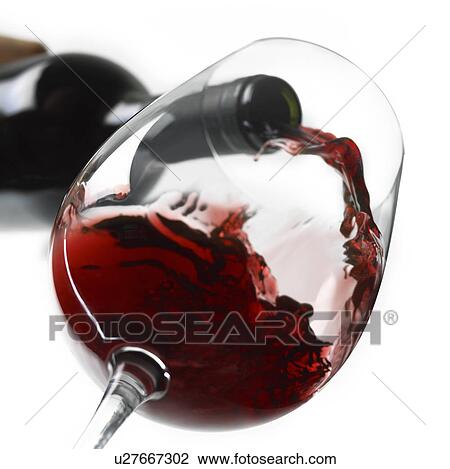 Stock Image - Red Wine Pour. Fotosearch