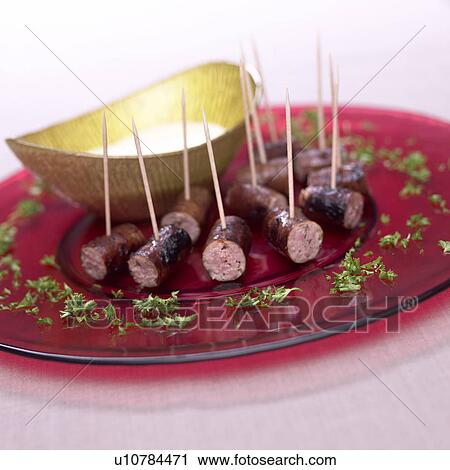 Stock Image - Sausage and Mash Dips. Fotosearch