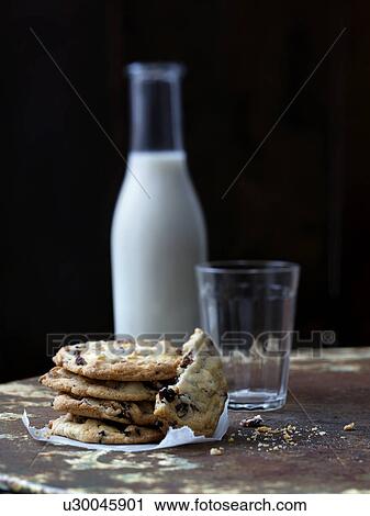 Cookies and milk View Large Photo Image Stock Image - Cookies and milk. Fotosearch