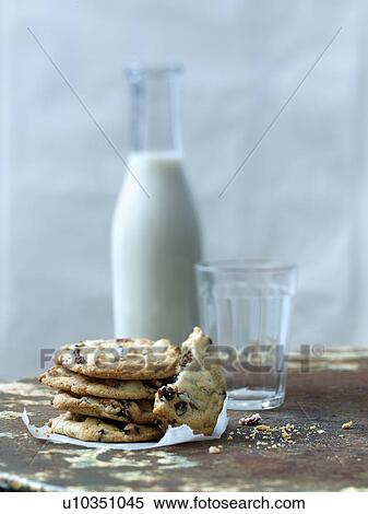 Stock Photography - Cookies and milk. Fotosearch