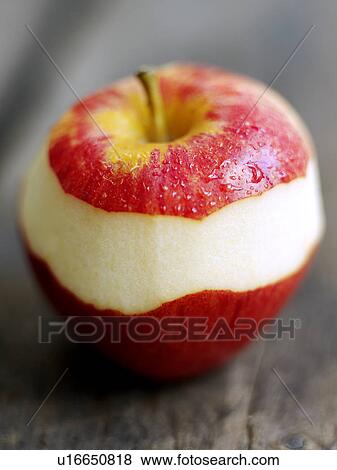 Stock Photo - Peeled Apple. Fotosearch