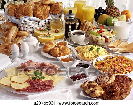 Frühstückstisch Stock Bild | u20755931 | Fotosearch