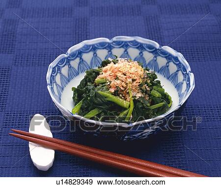 Boiled Spinach, High Angle View View Large Photo Image Stock Photo - Boiled Spinach, High Angle View. Fotosearch