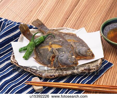 Stock Photograph - Deep Fried Flatfish, Close Up. Fotosearch