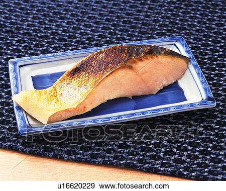 Stock Photo - Grilled Fish, Close Up. Fotosearch