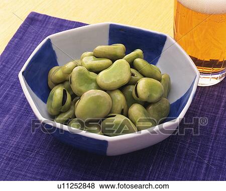 Horsebeans and Beer, Close Up View Large Photo Image Stock Photo - Horsebeans and Beer, Close Up. Fotosearch