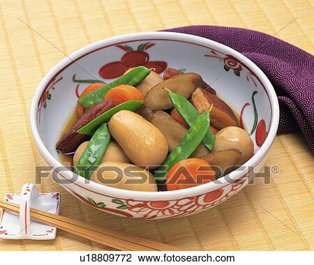 Japanese Cooked Dish, High Angle View View Large Photo Image Stock Image - Japanese Cooked Dish, High Angle View. Fotosearch