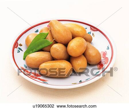 Stock Image - Japanese Cooked Dish, High Angle View. Fotosearch
