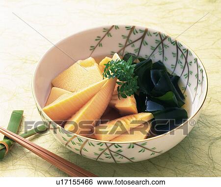 Stock Photograph - Japanese Cooked Dish, High Angle View. Fotosearch