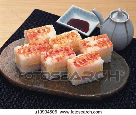 Stock Photograph - Oshizushi, High Angle View. Fotosearch