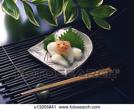 Sashimi Squid, Close Up View Large Photo Image Stock Image - Sashimi Squid, Close Up. Fotosearch