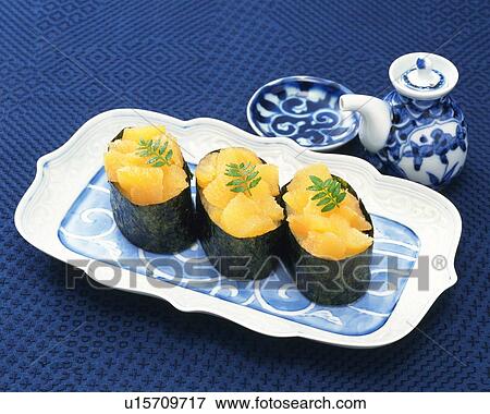 Sushi, High Angle View View Large Photo Image Stock Photo - Sushi, High Angle View. Fotosearch