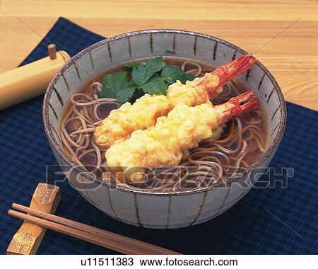 Tempura and Buckwheat Noodle, High Angle View View Large Photo Image Stock Image - Tempura and Buckwheat Noodle, High Angle View. Fotosearch