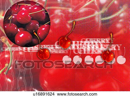 Fruit superimposed on a colored background View Large Illustration Stock Illustration - Fruit superimposed on a colored background. Fotosearch