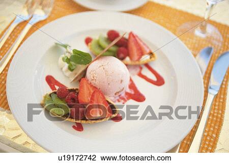 Stock Image - Assorted Selections of Dessert, High Angle View. Fotosearch