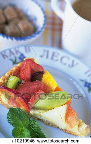 Stock Photograph - Fruit Tarte, High Angle View. Fotosearch
