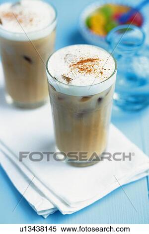 Ice Coffee, High Angle View View Large Photo Image Stock Photography - Ice Coffee, High Angle View. Fotosearch