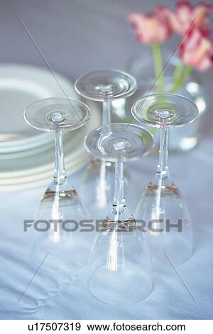 Table Setting, High Angle View View Large Photo Image Stock Photo - Table Setting, High Angle View. Fotosearch