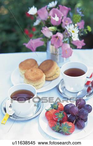 Tea Time Image, High Angle View View Large Photo Image Stock Photography - Tea Time Image, High Angle View. Fotosearch