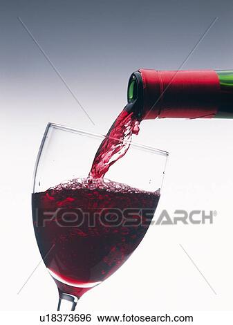 Stock Photograph - Poured Red Wine. Fotosearch