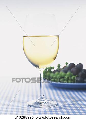 Stock Photography - White Wine and Grape. Fotosearch