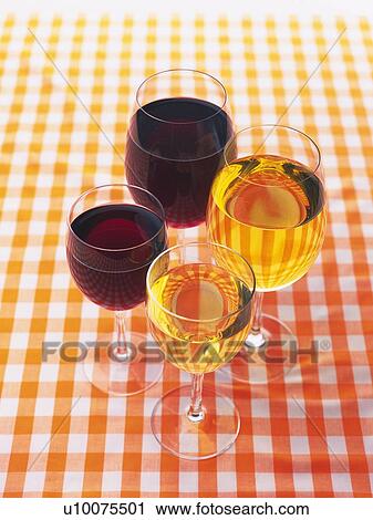 White Wine and Red Wine, High Angle View View Large Photo Image Stock Image - White Wine and Red Wine, High Angle View. Fotosearch