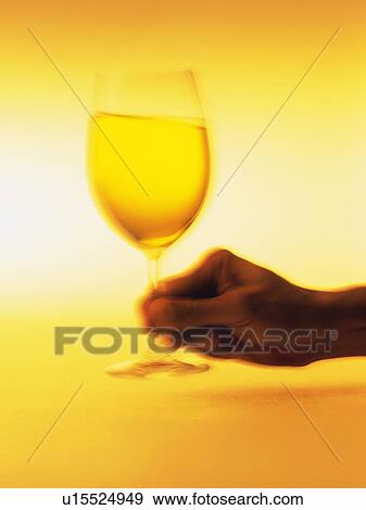 Stock Photo - White Wine, Blurred Image, Toned Image. Fotosearch