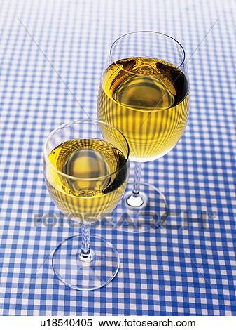 Stock Photography - White Wine, High Angle View. Fotosearch