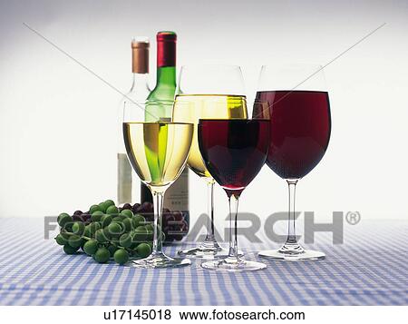 Stock Photo - Wine and Grape and Bottle Wine. Fotosearch