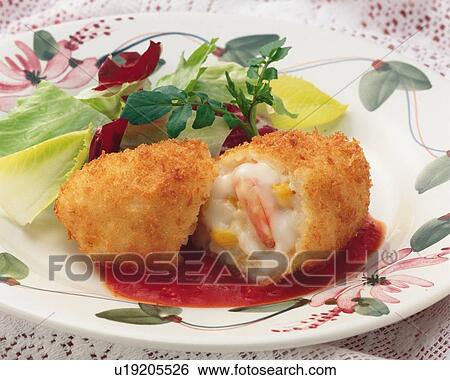 Cream Croquette, Close Up View Large Photo Image Stock Photograph - Cream Croquette, Close Up. Fotosearch