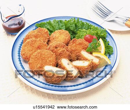 Stock Image - Croquette, High Angle View. Fotosearch