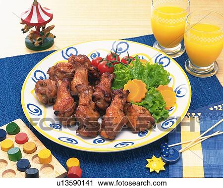 Fried Chicken for the Party, High Angle View View Large Photo Image Stock Image - Fried Chicken for the Party, High Angle View. Fotosearch