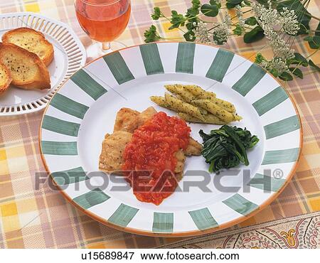 Italian Dish, High Angle View View Large Photo Image Stock Photo - Italian Dish, High Angle View. Fotosearch