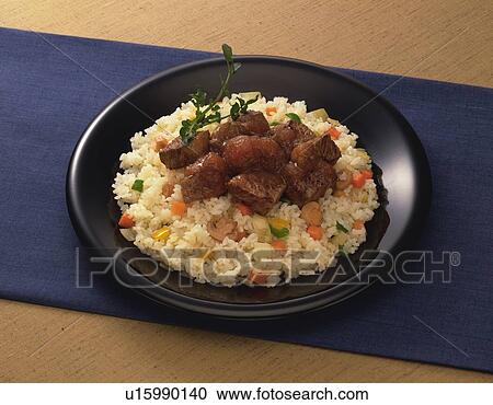 Stock Image - Pilaf, High Angle View. Fotosearch