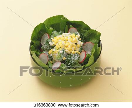 Stock Image - Salad, High Angle View. Fotosearch