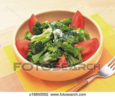 Stock Image - Salad, High Angle View. Fotosearch