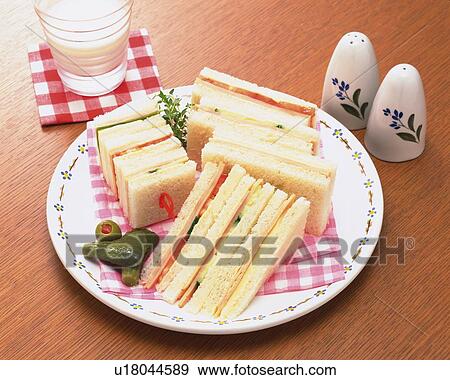 Sandwich, High Angle View View Large Photo Image Stock Photo - Sandwich, High Angle View. Fotosearch