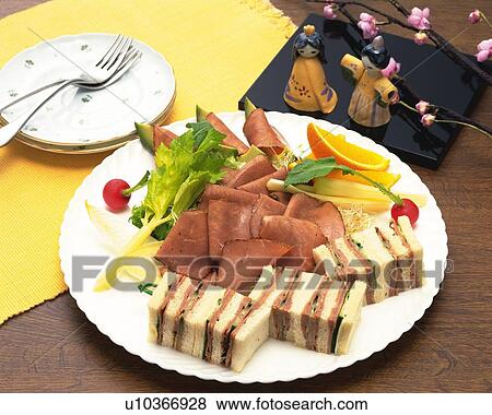 Sandwich, Lunch, High Angle View View Large Photo Image Stock Photo - Sandwich, Lunch, High Angle View. Fotosearch