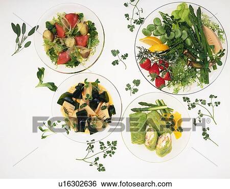 Various Kind of Vegetable Dish, High Angle View View Large Photo Image Stock Photograph - Various Kind of Vegetable Dish, High Angle View. Fotosearch