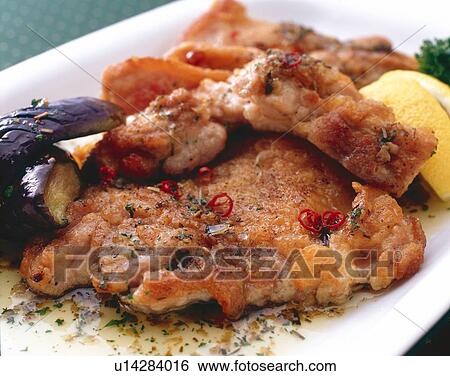 Stock Photograph - Chicken Saute, Close Up. Fotosearch