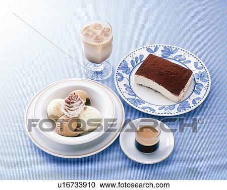 Stock Image - Italian Dessert, High Angle View. Fotosearch
