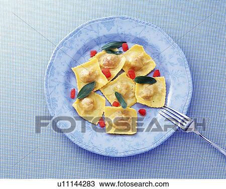 Stock Image - Italian Food, High Angle View. Fotosearch