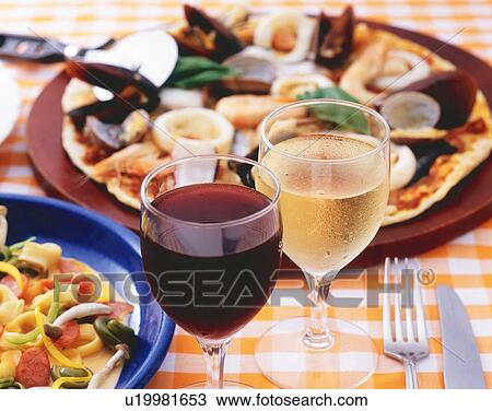 Italian Food, High Angle View View Large Photo Image Stock Image - Italian Food, High Angle View. Fotosearch