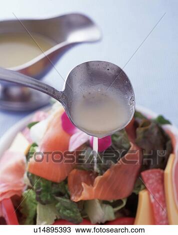 Stock Image - Marinaded Salmon, Close Up. Fotosearch